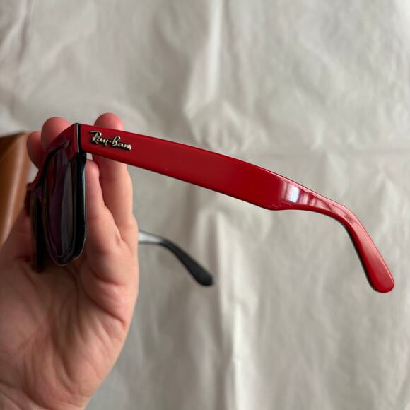 Vintage RAY BAN - WAYFARER II Red & Black Classic Sunglasses Prescription \'00\'s main image 13